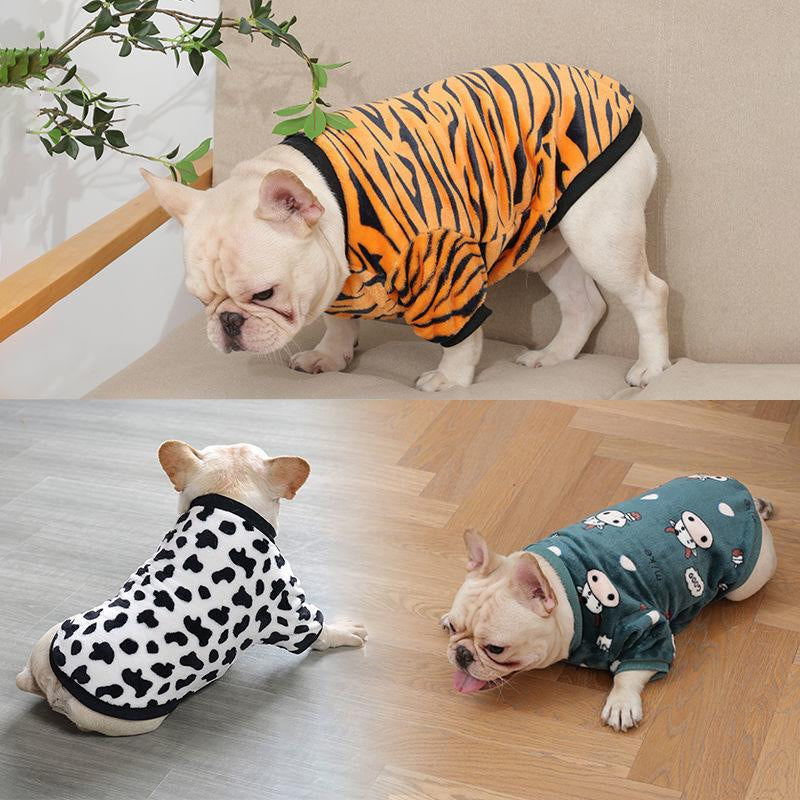 French Plush Pajamas for Fashionable Pets: Cozy Chic for Your Furry Friends!