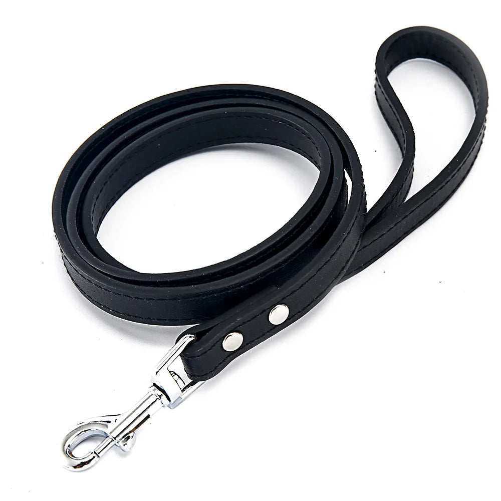 Leather Dog Leash Pet Dogs Leashes 6 Colors Solid Dog Training Leashes for Large Medium Small Dogs Lead Rope Puppy Dog Supplies