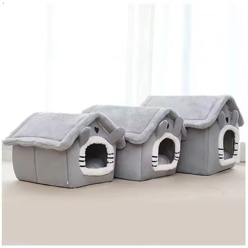 Ultimate Indoor Pet House – Soft, Cozy Dog & Cat Bed with Removable Cushion, Perfect for Pets of All Sizes