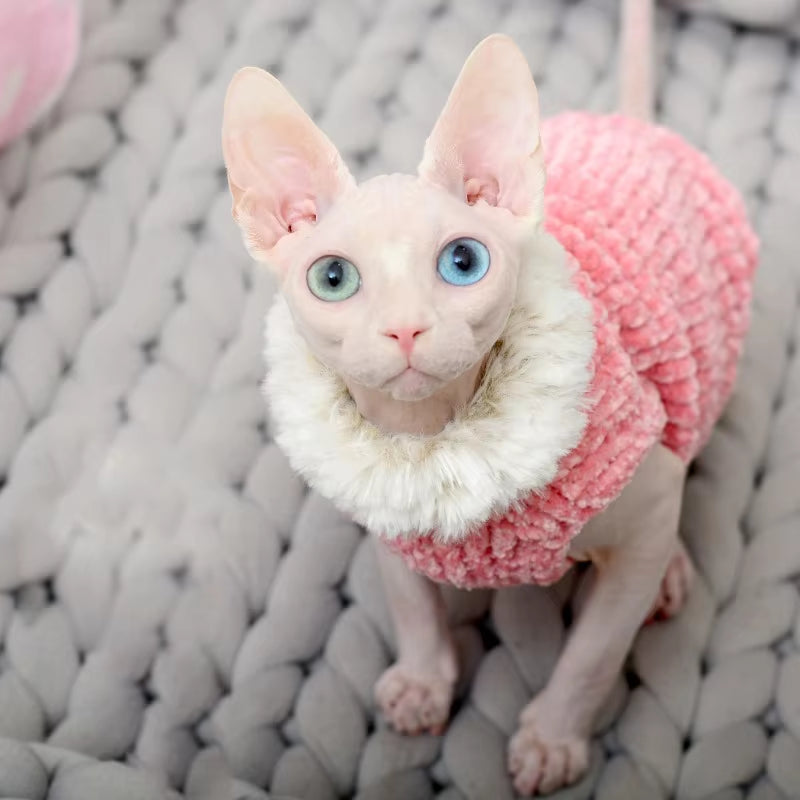 Cat Clothes Winter Warm Handmade Knitted Sweater 