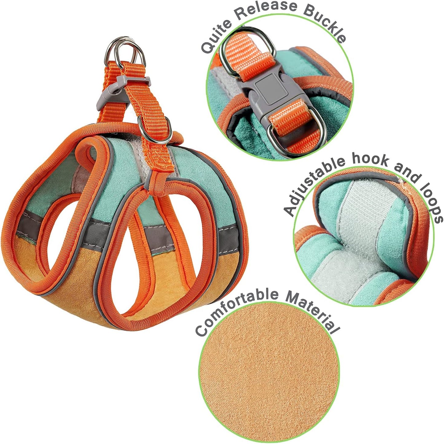 scape-Proof Cat Harness, Leash, and Collar Set | Reflective Vest Harness for Safe Walks