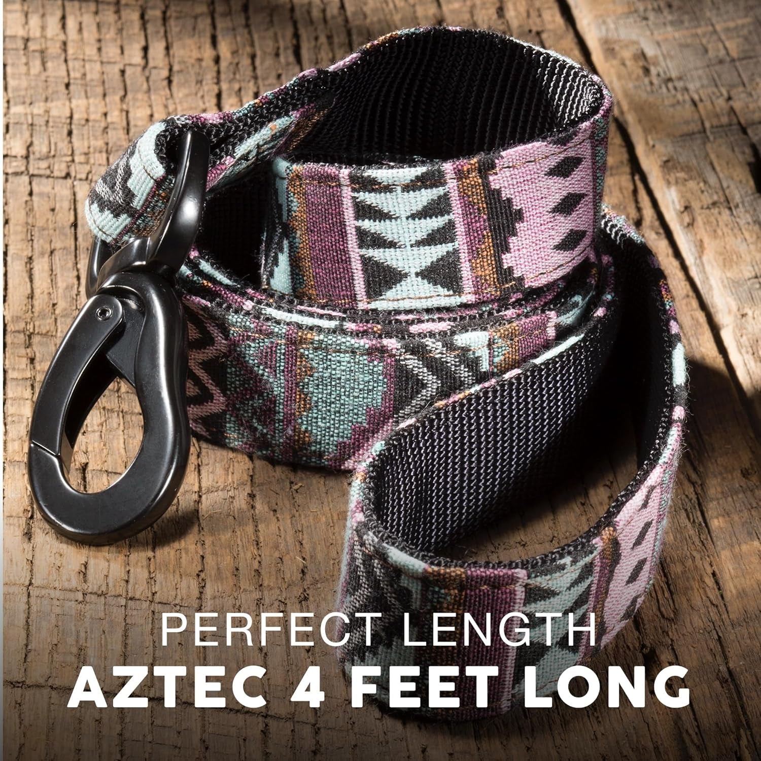 Embark Urban Dog Leash – Colorful Aztec Design, Strong & Sturdy 4FT Leash for Small, Medium, and Large Dogs