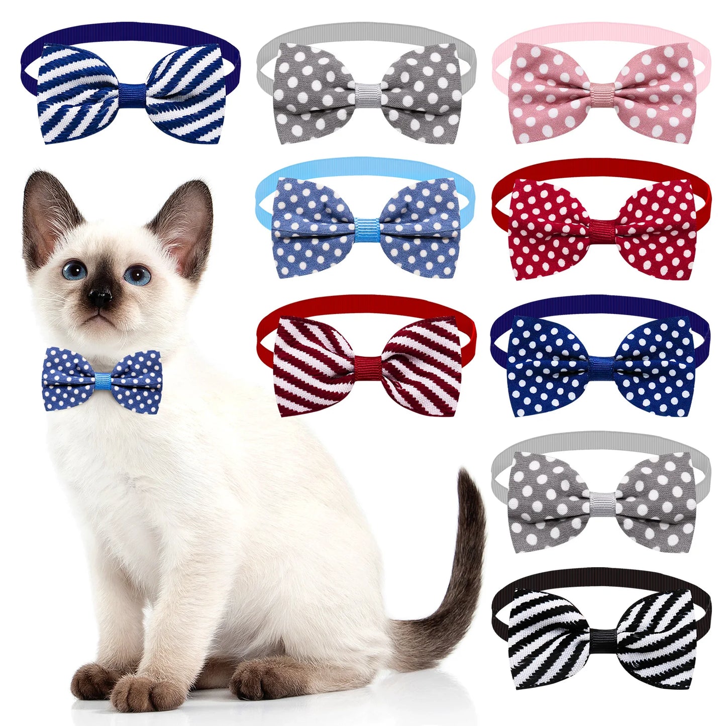 20-Piece Dog Bow Tie Set – Stylish Bulk Pet Fashion Accessories for Small Dogs & Cats