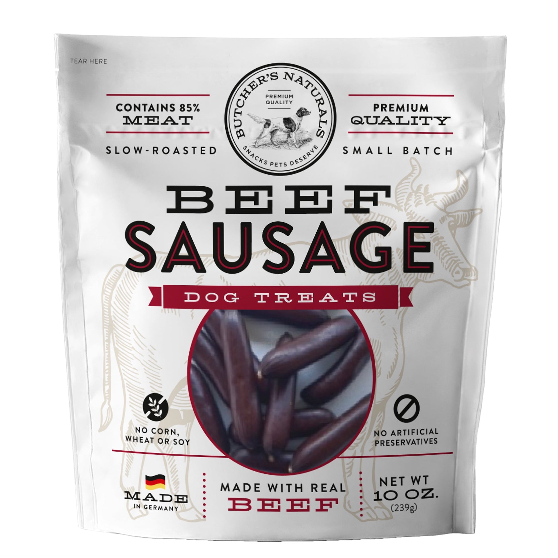 Dry Beef Sausage Training Treats for Dogs, 10 Oz