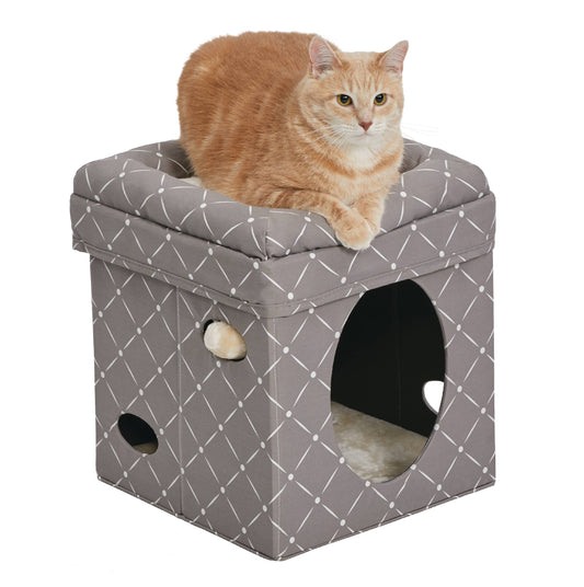 Cat Cube Mushroom Diamond Print 17"