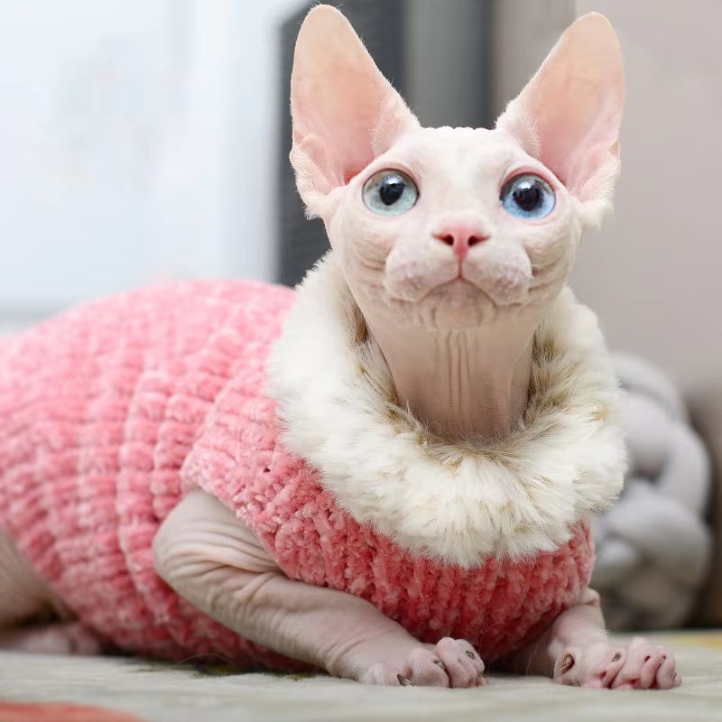 Cat Clothes Winter Warm Handmade Knitted Sweater 