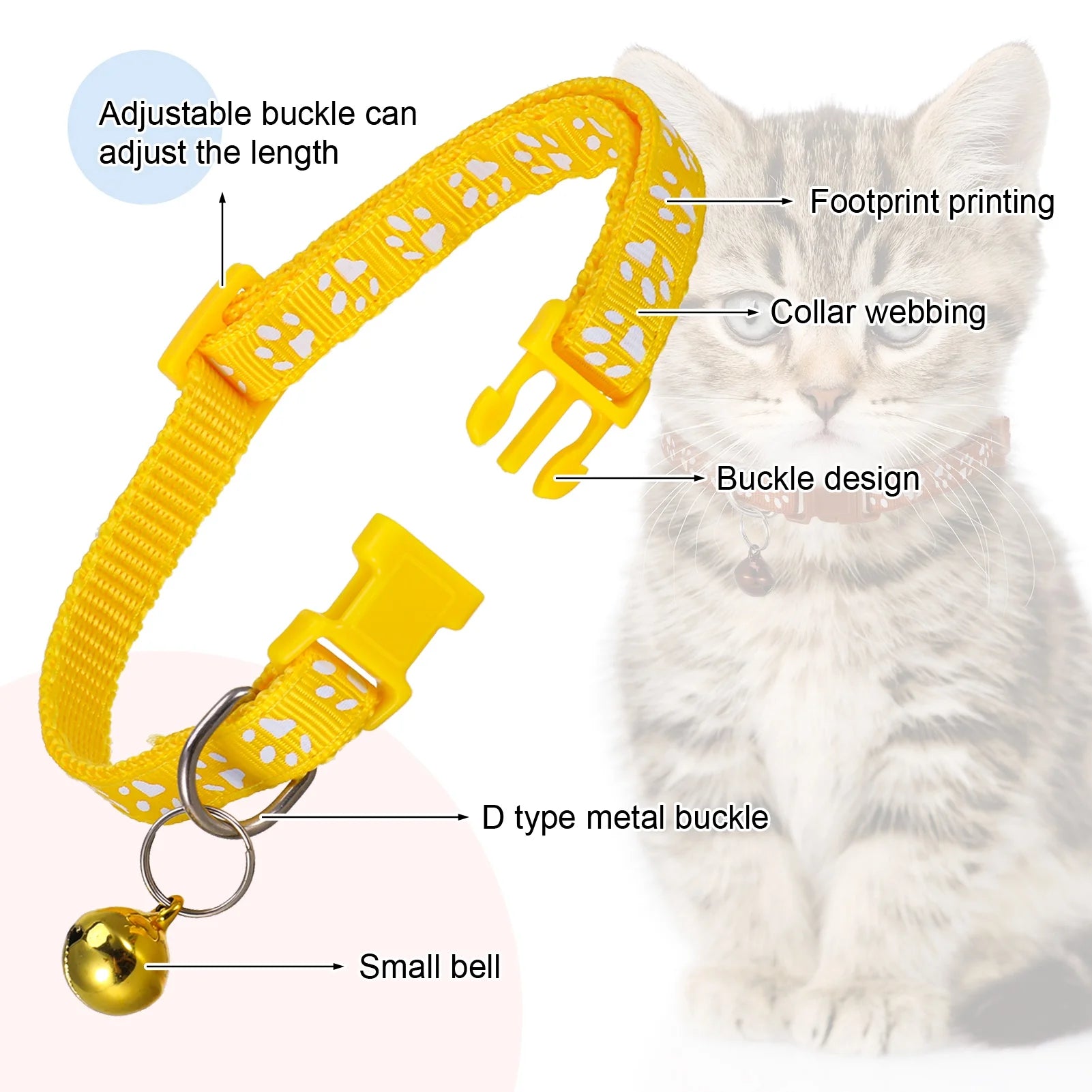 18 Pcs Adjustable Cat Collars | Breakaway Cat Collars with Bell | Soft Nylon -Assorted Colors