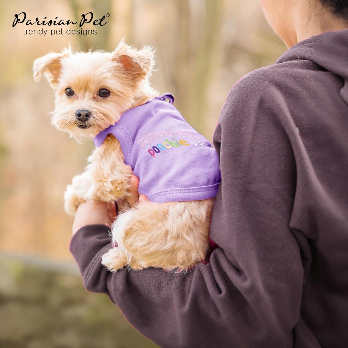 Pampered Poochie Embroidered Pet T-Shirt – XL Tee for Stylish Dogs & Cats! Comfortable, Cute, and Trendy