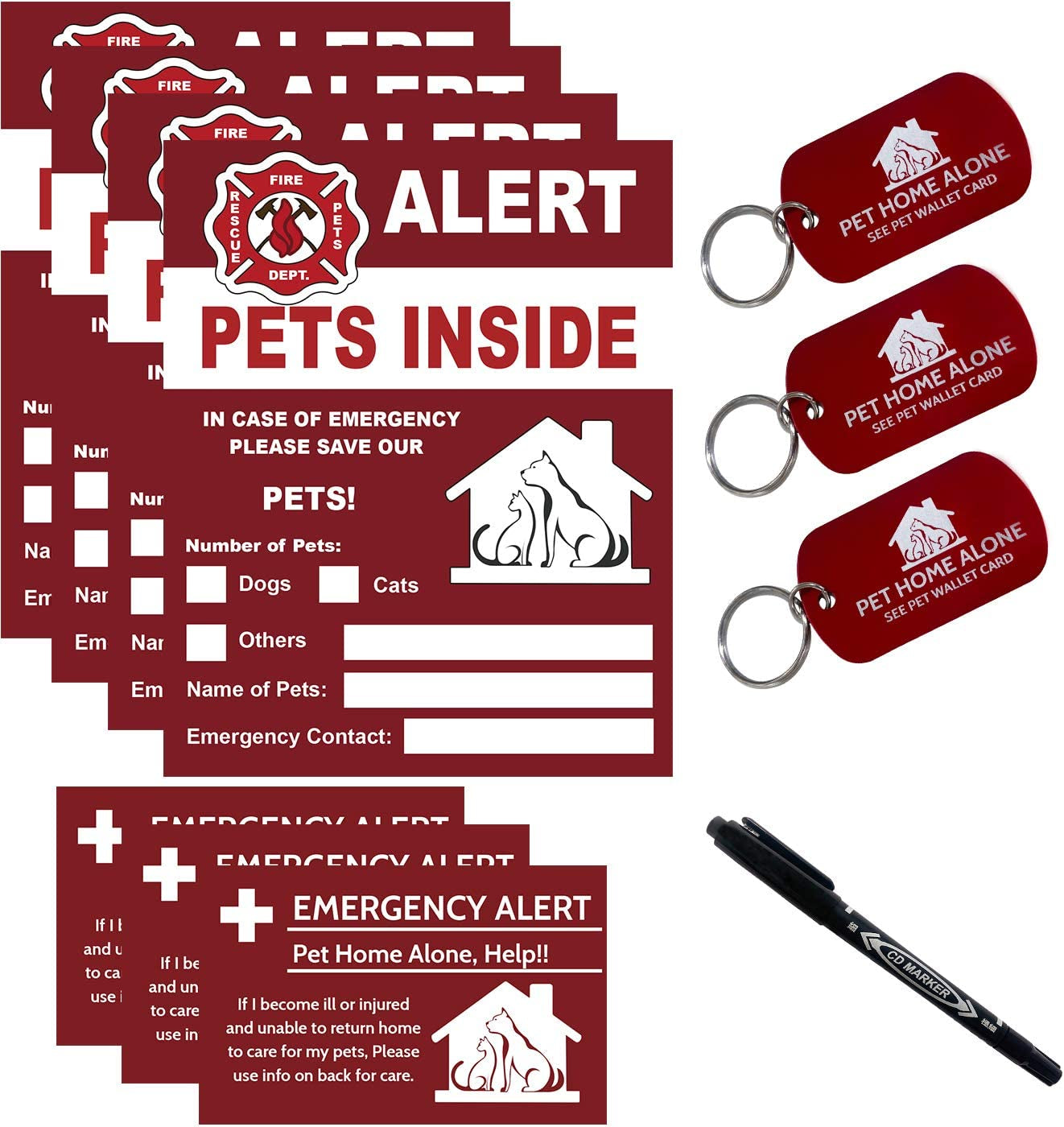 FLO PET Pets Alert Sticker: Ensure Your Pets' Safety!