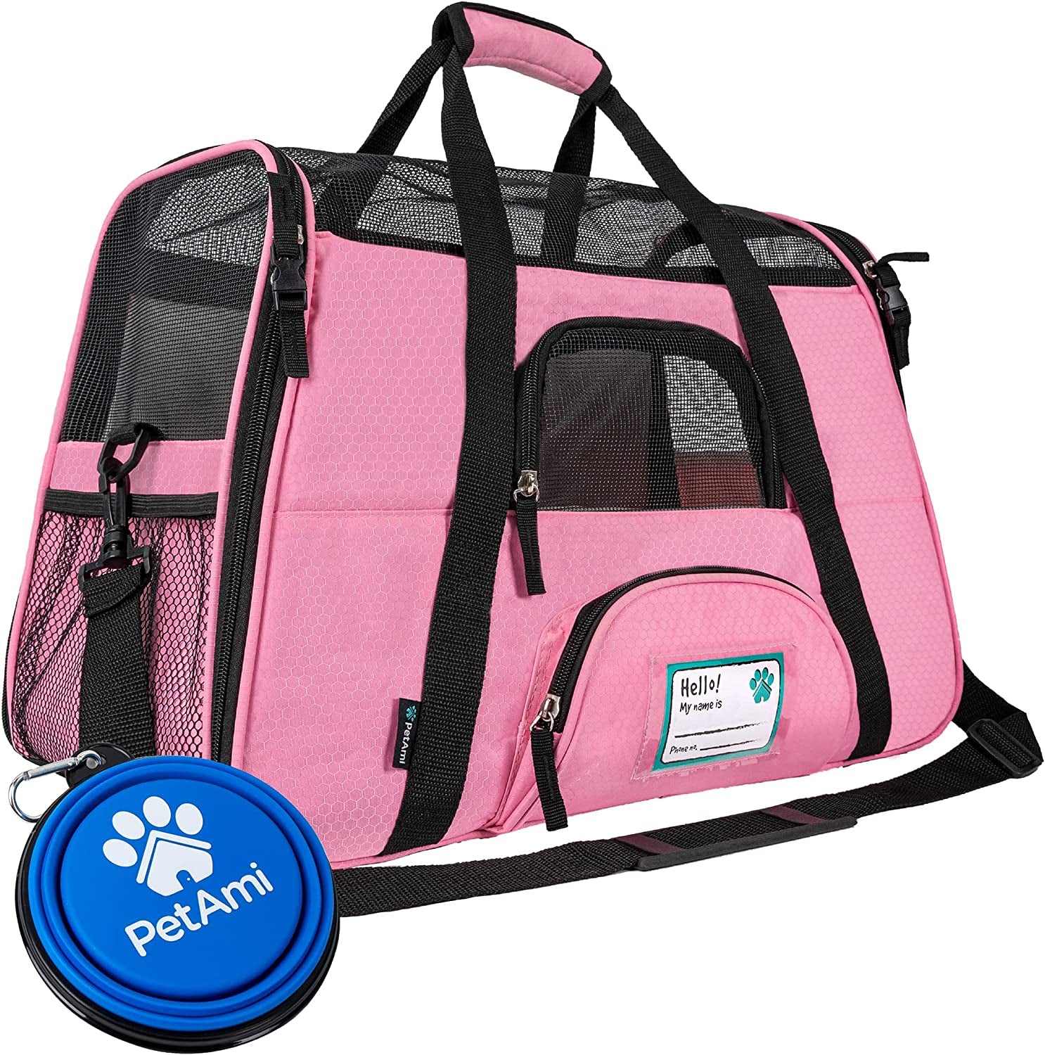 Airline Approved Pet Carrier – Soft-Sided Travel Bag for Cats and Small Dogs (Large Pink)