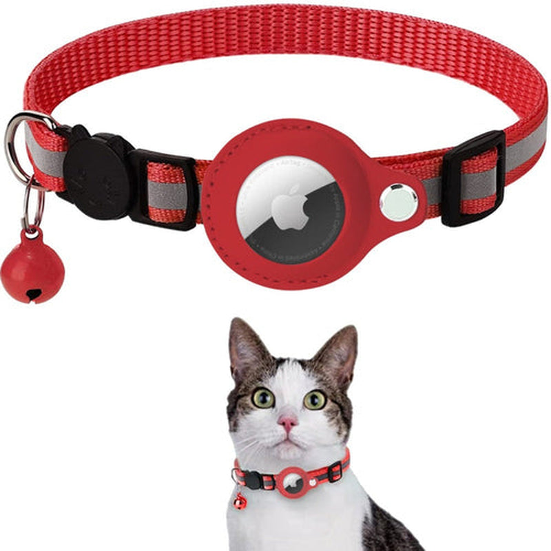 Shine Bright: Customizable Reflective Air Tag Collars for Cats