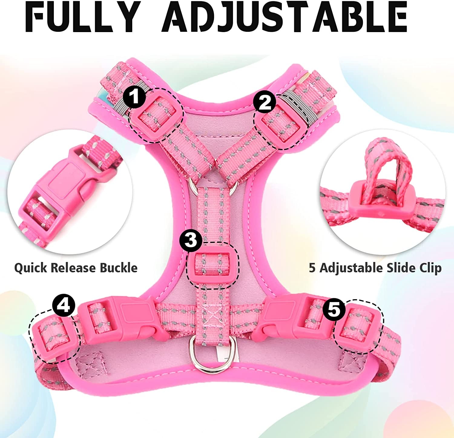 Escape-Proof Cat Harness and Leash Set | Adjustable, Breathable Vest with Reflective Trim for Small & Large Cats