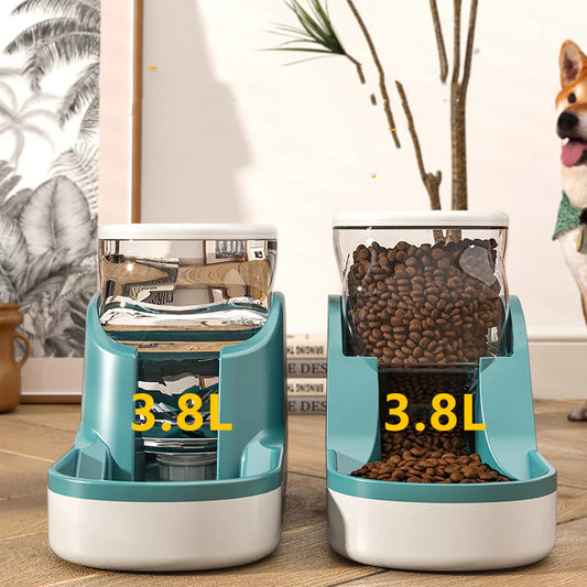 Pets Water Dispenser & Automatic Feeder: The Ultimate Convenience for Your Furry Friends!