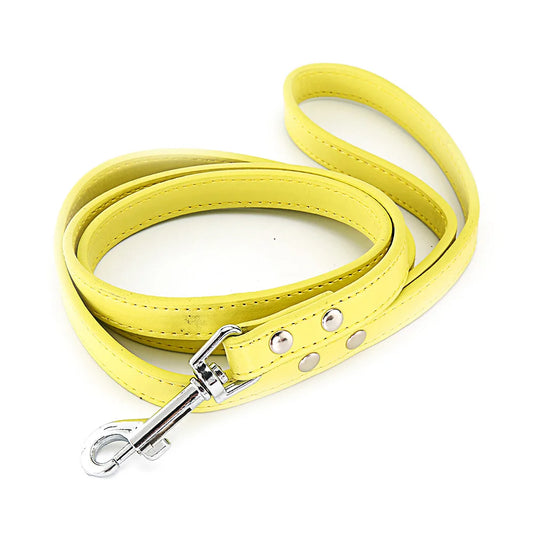 Leather Dog Leash Pet Dogs Leashes 6 Colors Solid Dog Training Leashes for Large Medium Small Dogs Lead Rope Puppy Dog Supplies