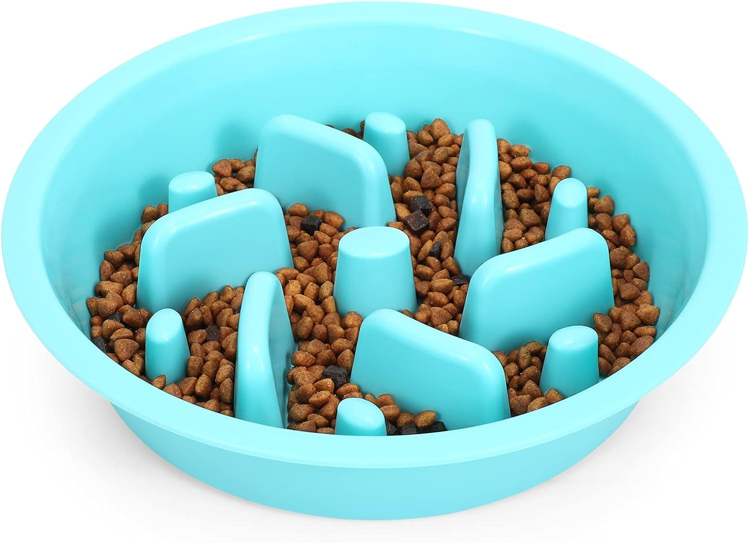 Slow Feeding Dog Bowl – Blue Maze Food and Water Bowl for Elevated Diners