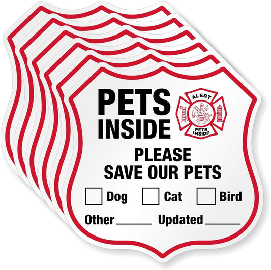 “Please Save Our Pets” Decal Set: Ensure Their Safety!