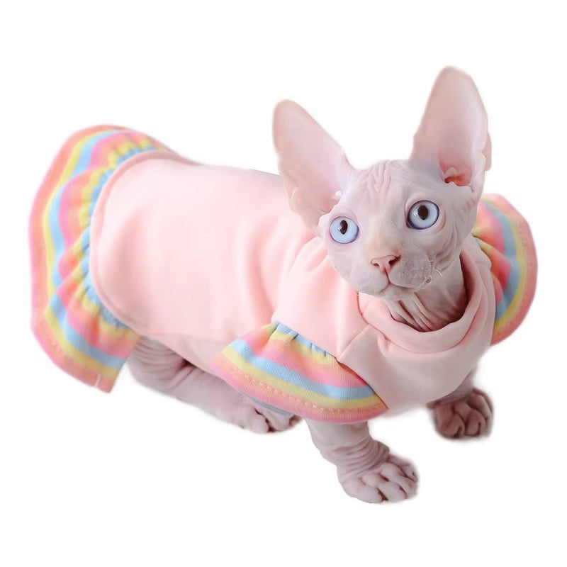 Winter Warm Cat Clothes Soft Cotton Pullover 