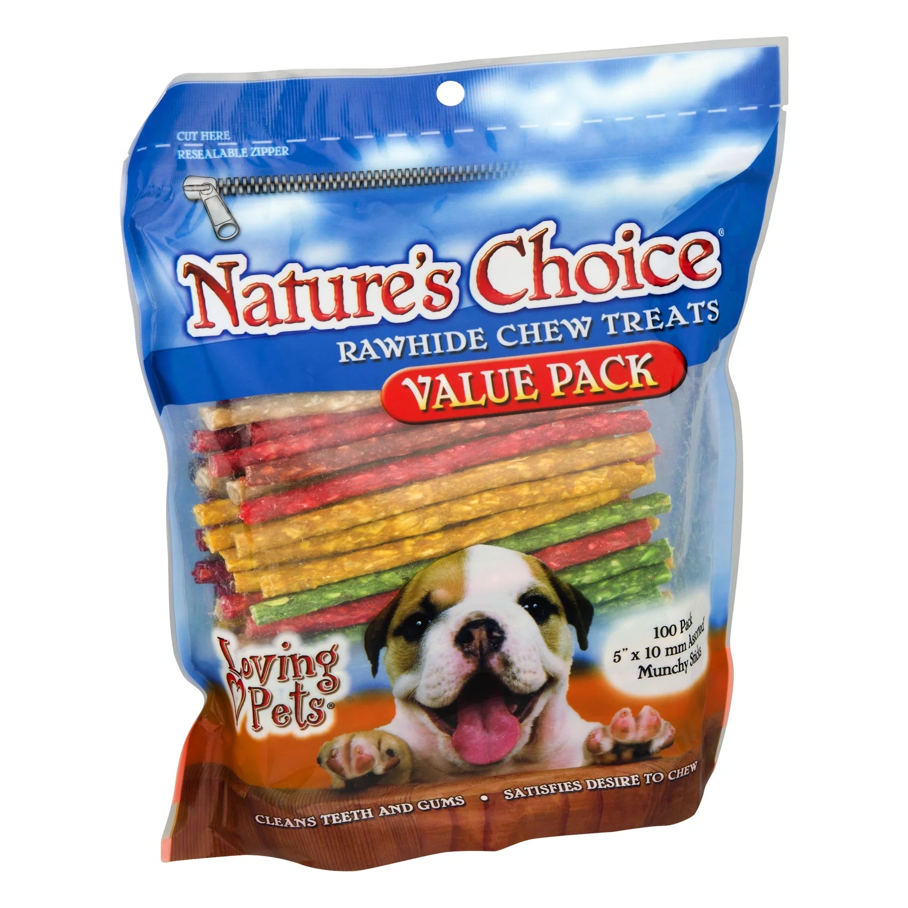 Nature'S Choice Rawhide Chew Treats for Dogs, 100 PACK