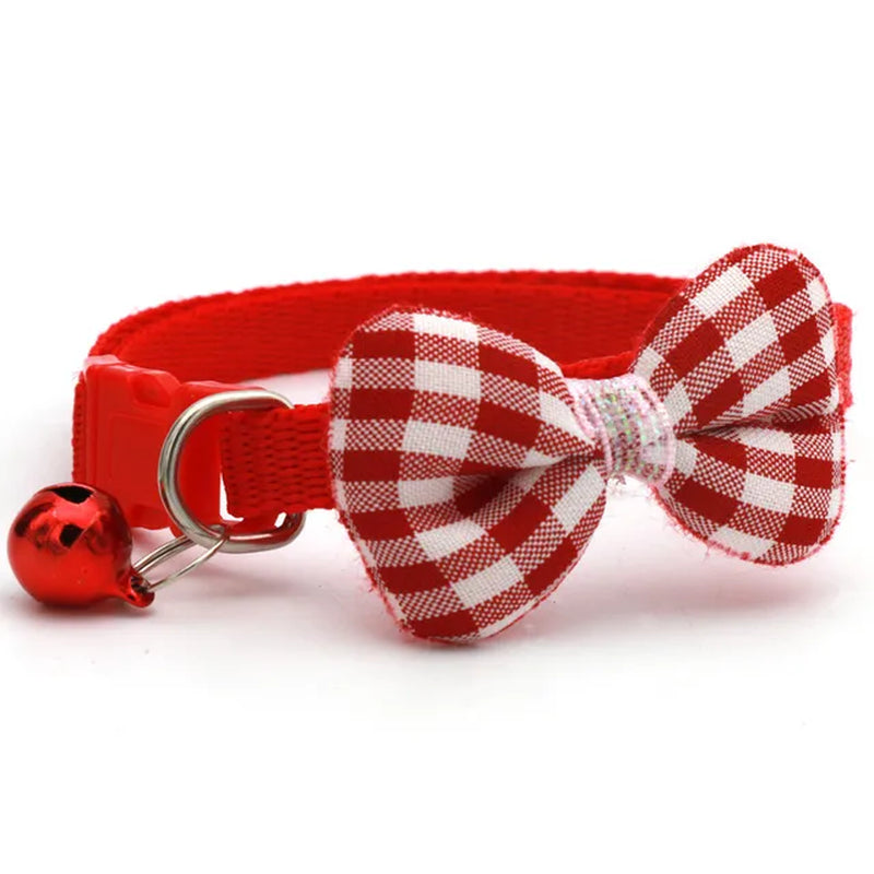 Plaid Print Bow Tie Collar: Style Meets Sophistication for Your Pet