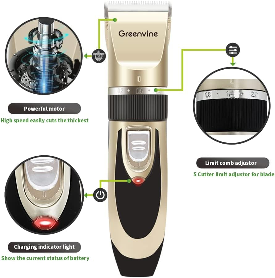  Dog Clippers: USB Rechargeable Grooming Kit for Pets!