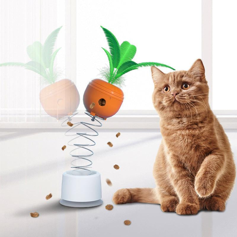 Interactive Carrot Food Leaking Cat Toy - Engage, Entertain, and Relieve Boredom