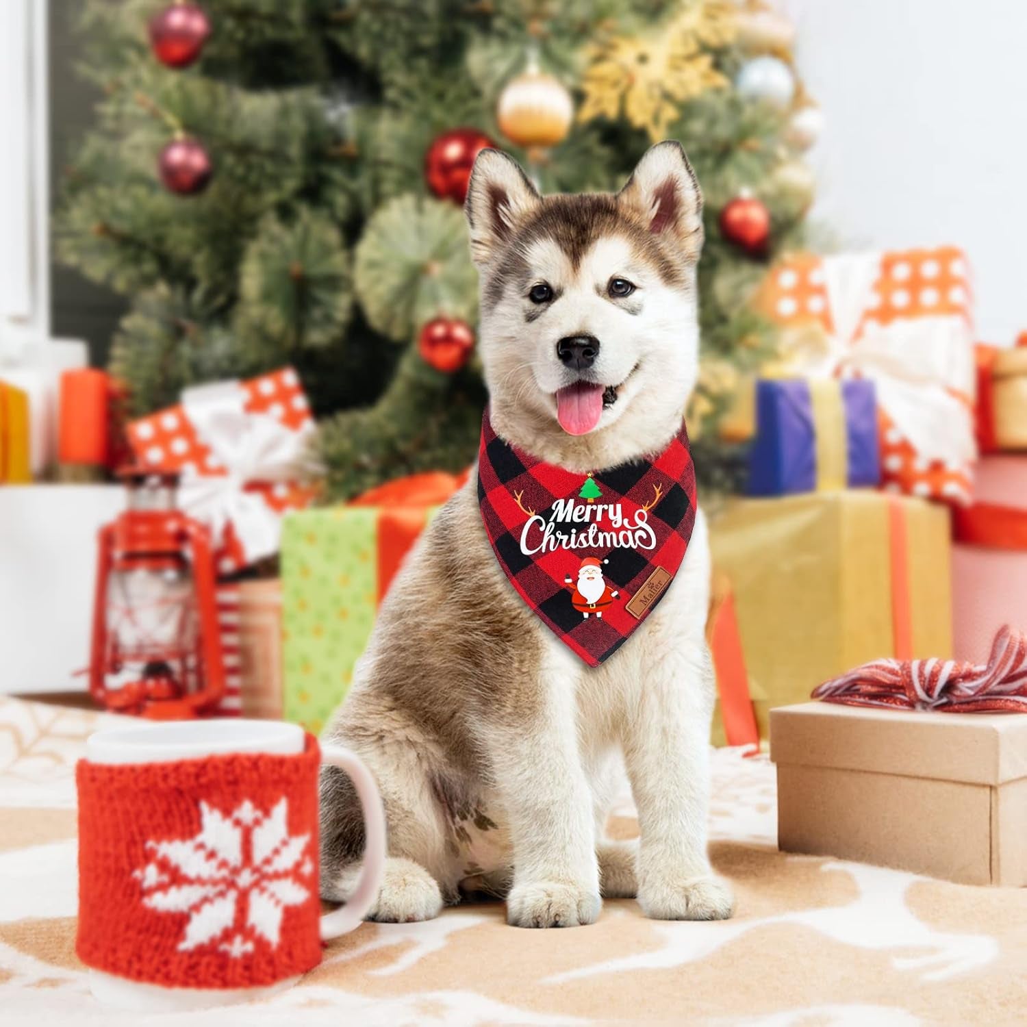 2 Pack Christmas Dog Bandana