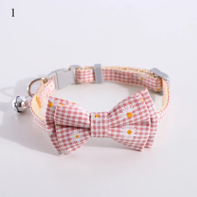 Plaid Print Bow Tie Collar: Style Meets Sophistication for Your Pet