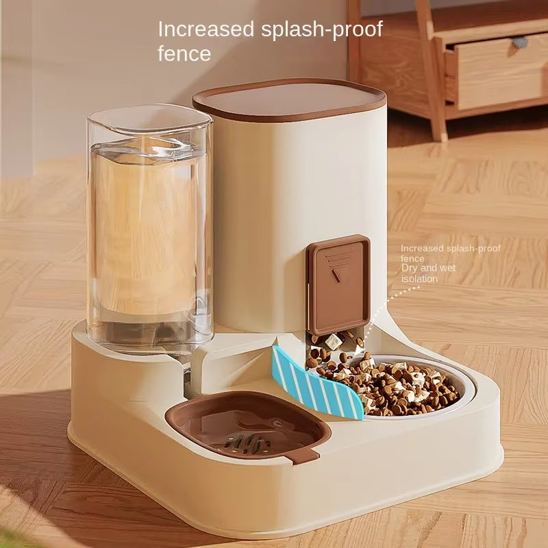 Automatic All-in-One Pet Feeder and Water Dispenser – Large-Capacity Food and Water Feeding Machine"