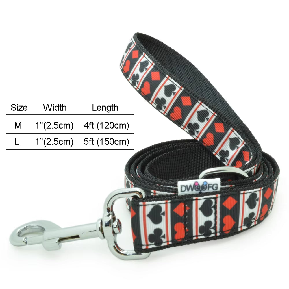 4FT/5FT Strong & Durable Plaid Dog Leash – 1'' Wide Leash for Medium & Large Dogs, Perfect for Training