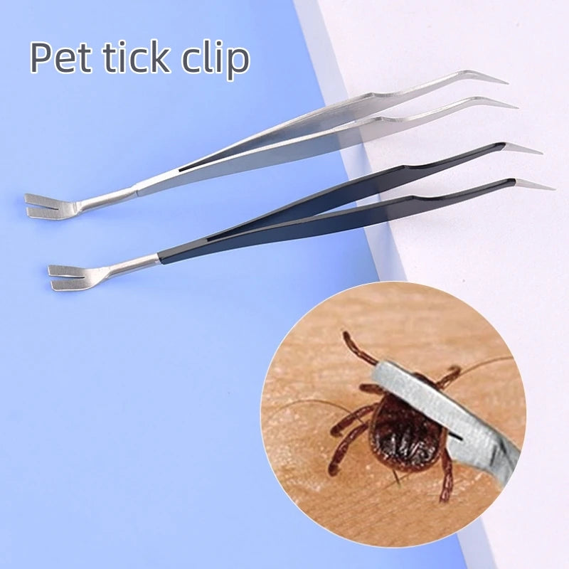 2 in 1 Tick Remover Tool Professional Tick Removal Tweezers for Pets