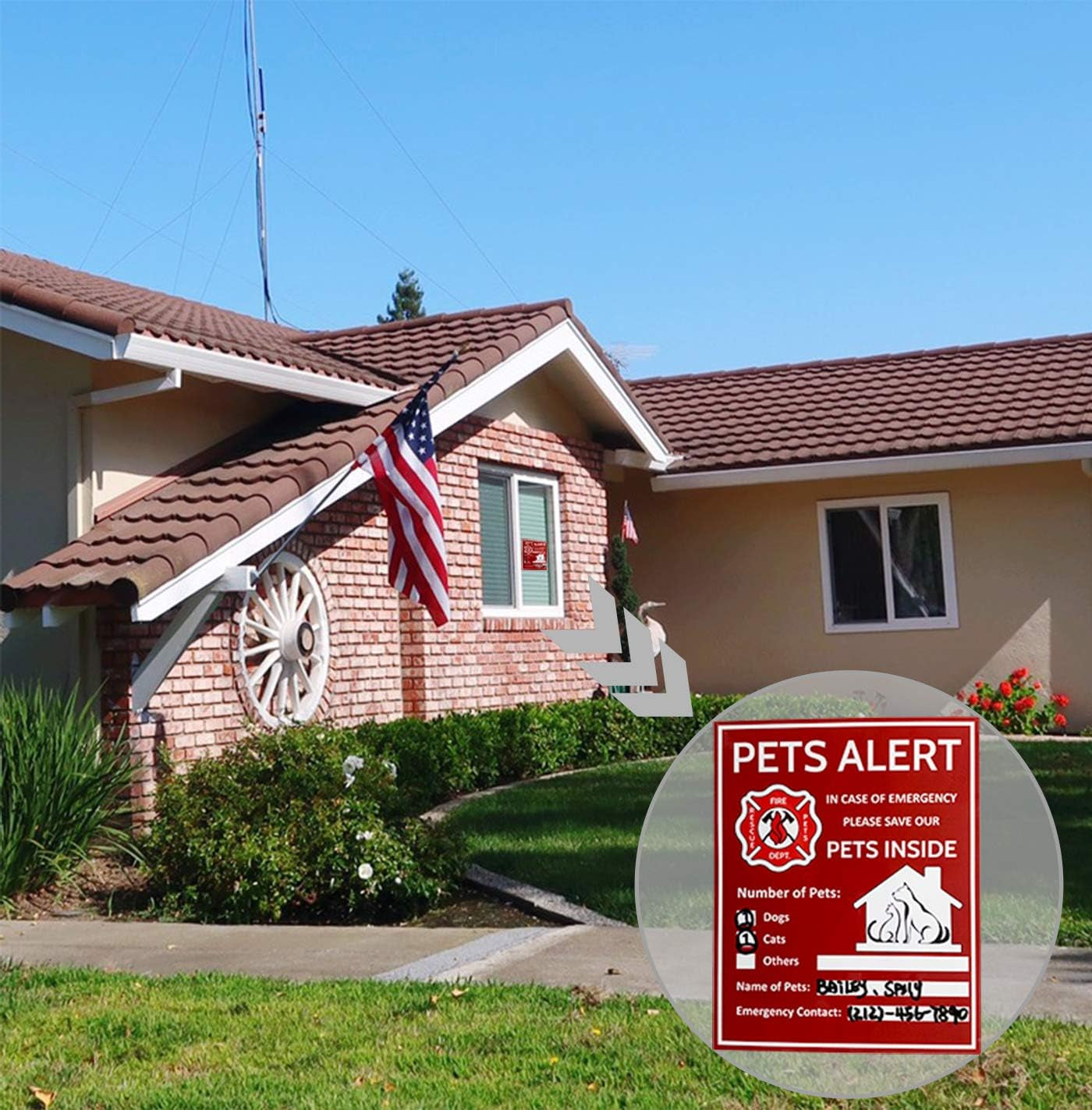 FLO PET Pets Alert Sticker: Ensure Your Pets' Safety!