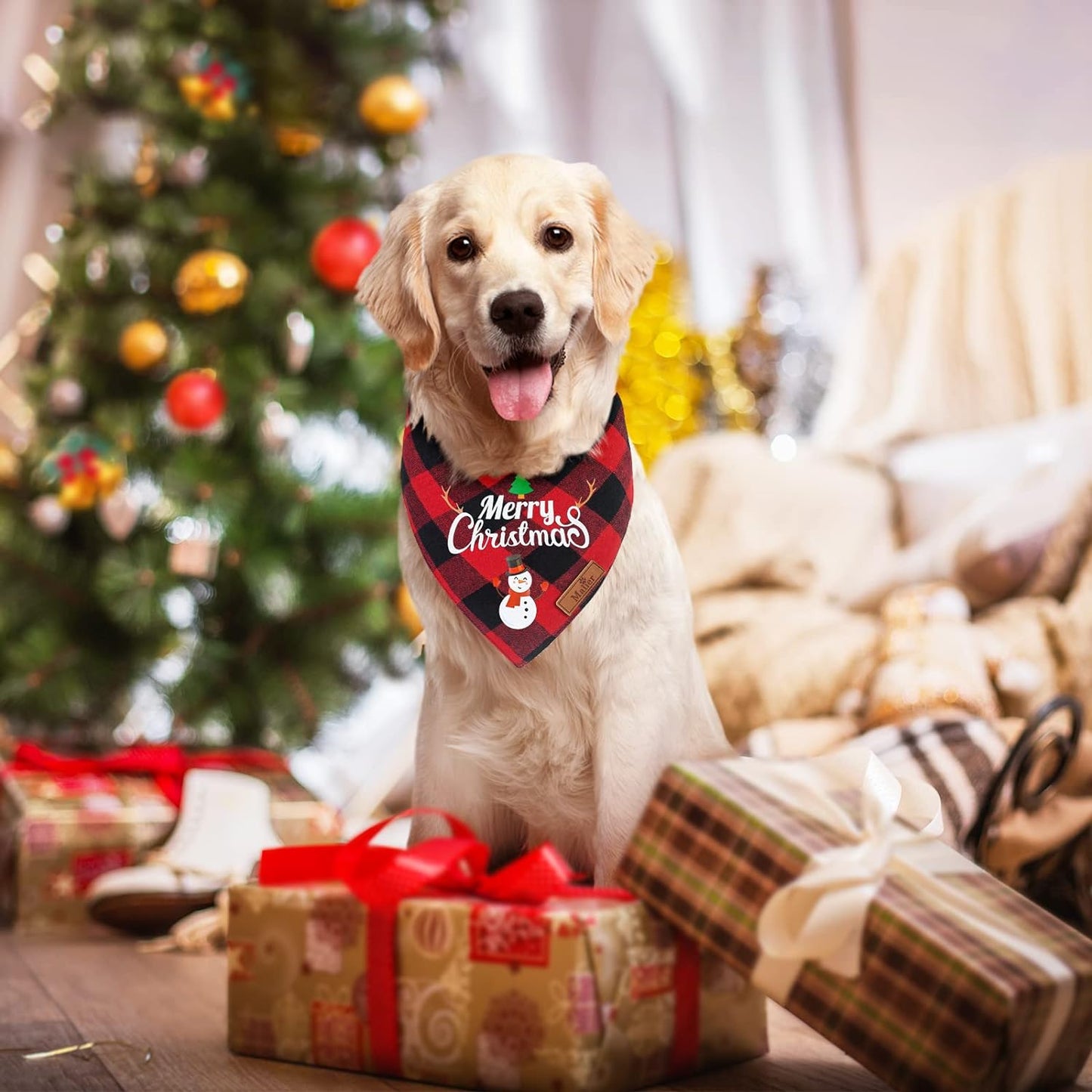 2 Pack Christmas Dog Bandana