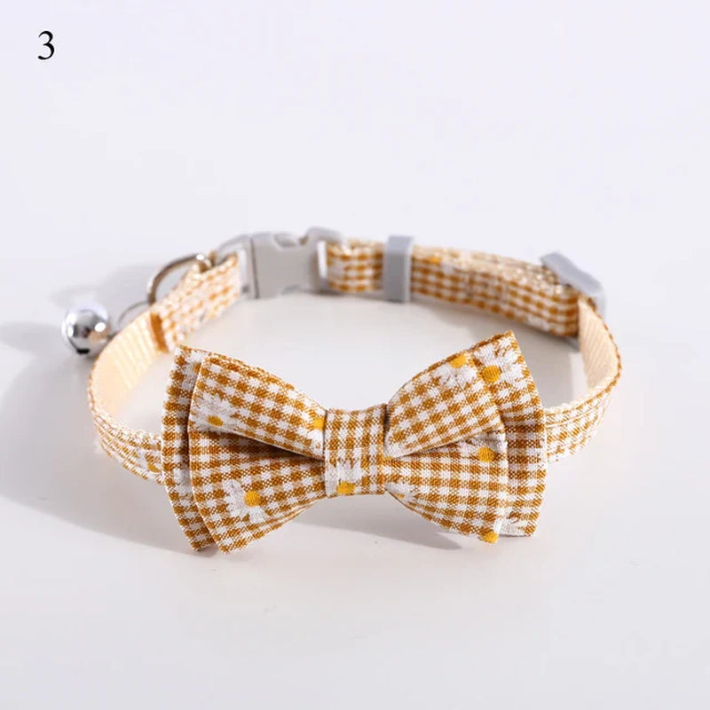 Plaid Print Bow Tie Collar: Style Meets Sophistication for Your Pet