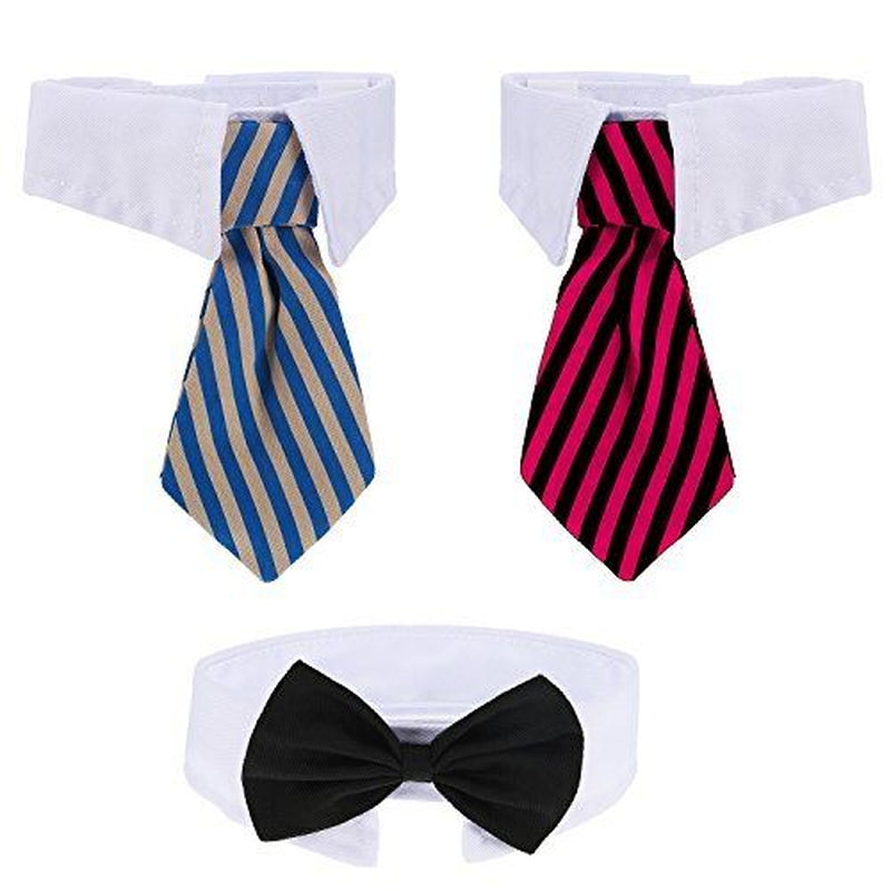 3-Pack Pet Tuxedo Collar Bow Tie – Stylish Wedding Necktie Costume for  Dogs! Perfect for Special Occasions!