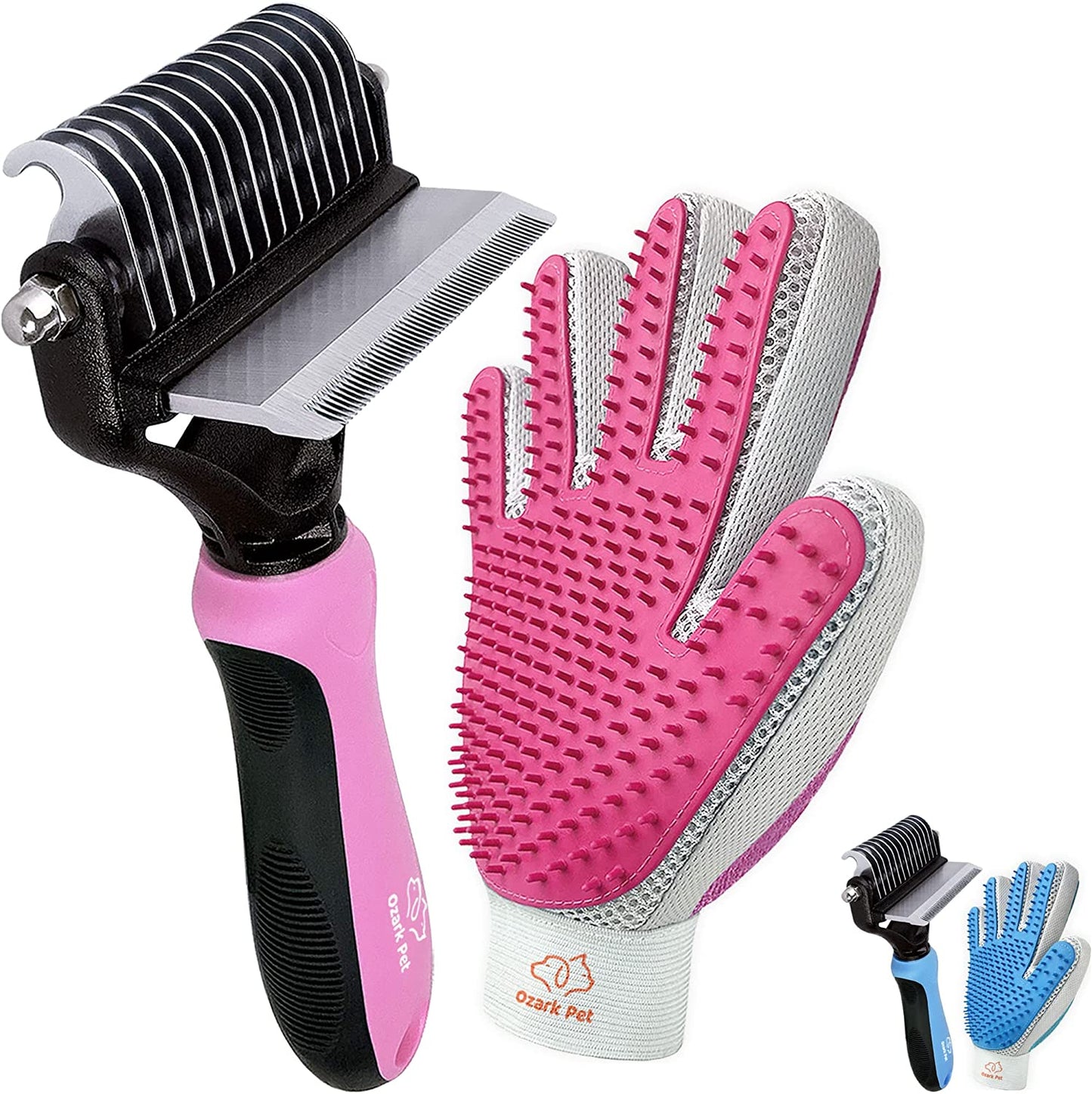 Deshedding & Dematting Brush: Reduces Shedding Up to 95% for All Breeds