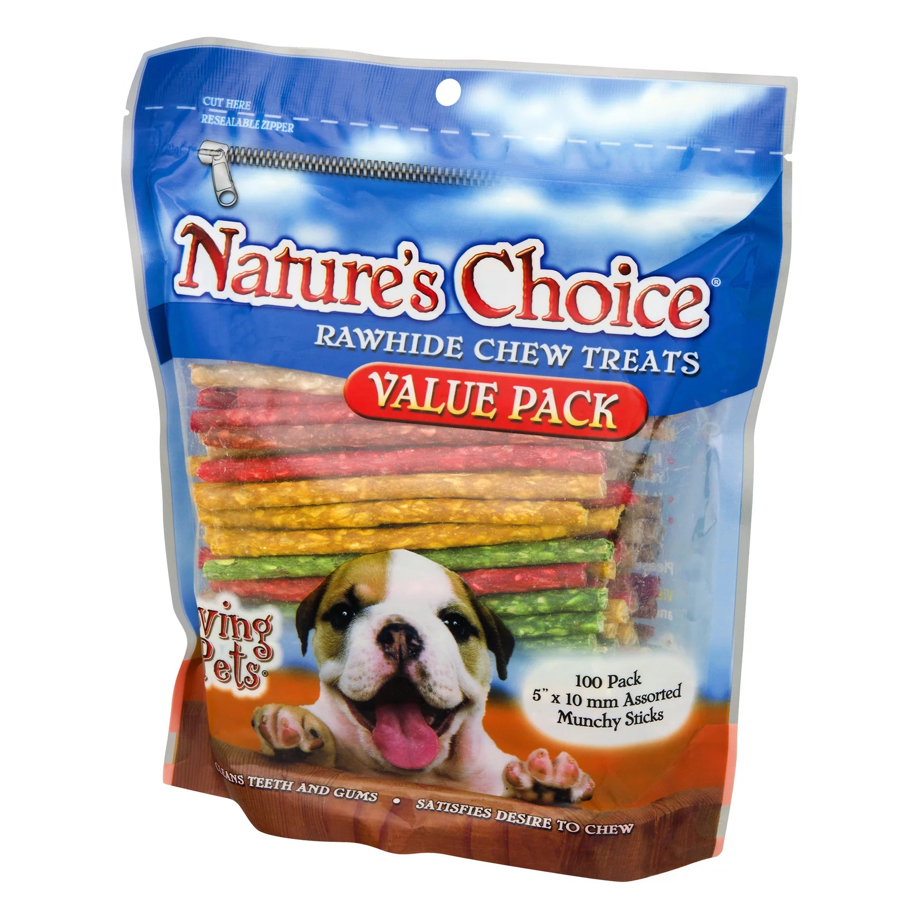 Nature'S Choice Rawhide Chew Treats for Dogs, 100 PACK