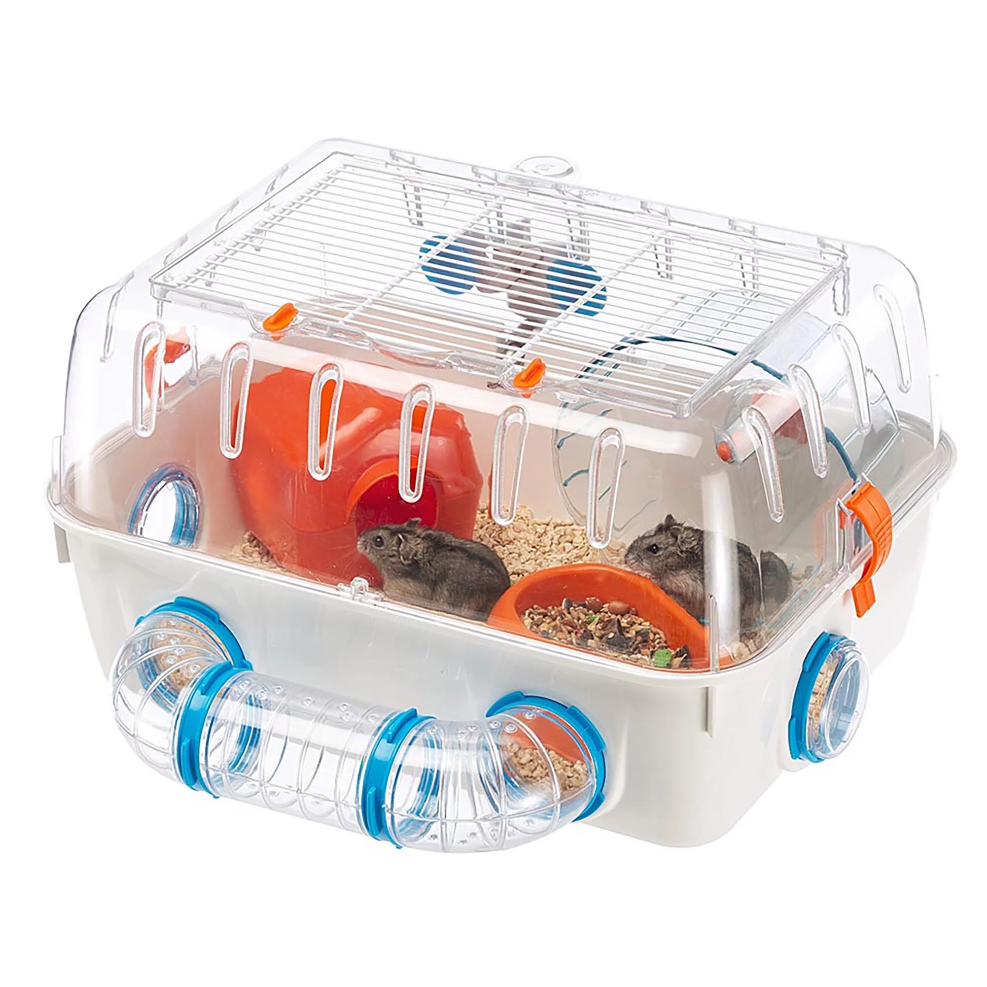 Starter Hamster Cage | Includes Accessories | 15.94L X 11.61W X 8.86H Inches, White