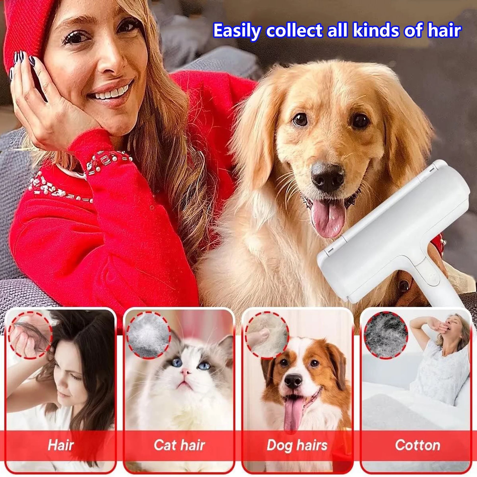 Effortless Clean: Reusable Lint Brush Roller for Pet Hair