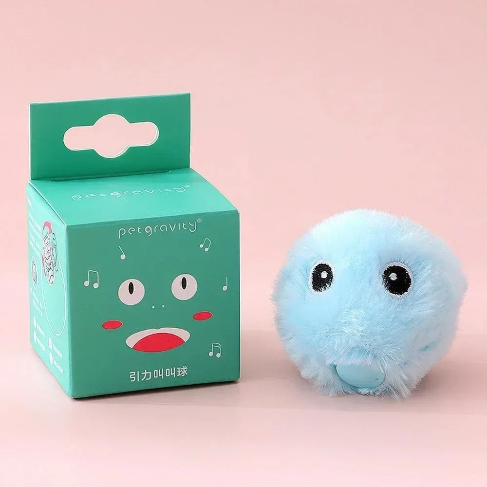 Interactive Plush Ball for Cats: Electric Toy with Sounds for Playful Kittens